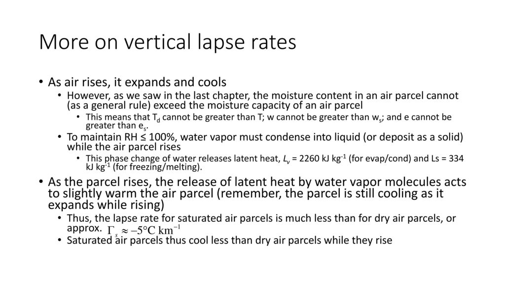 More on vertical lapse rates