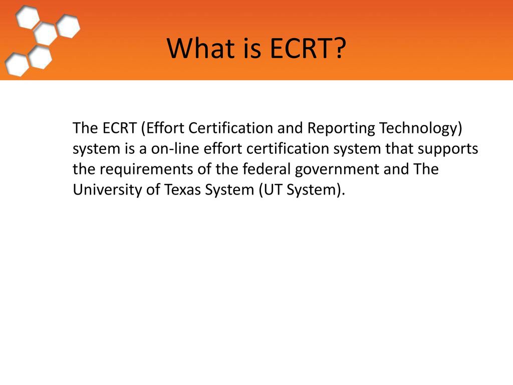 What is ECRT