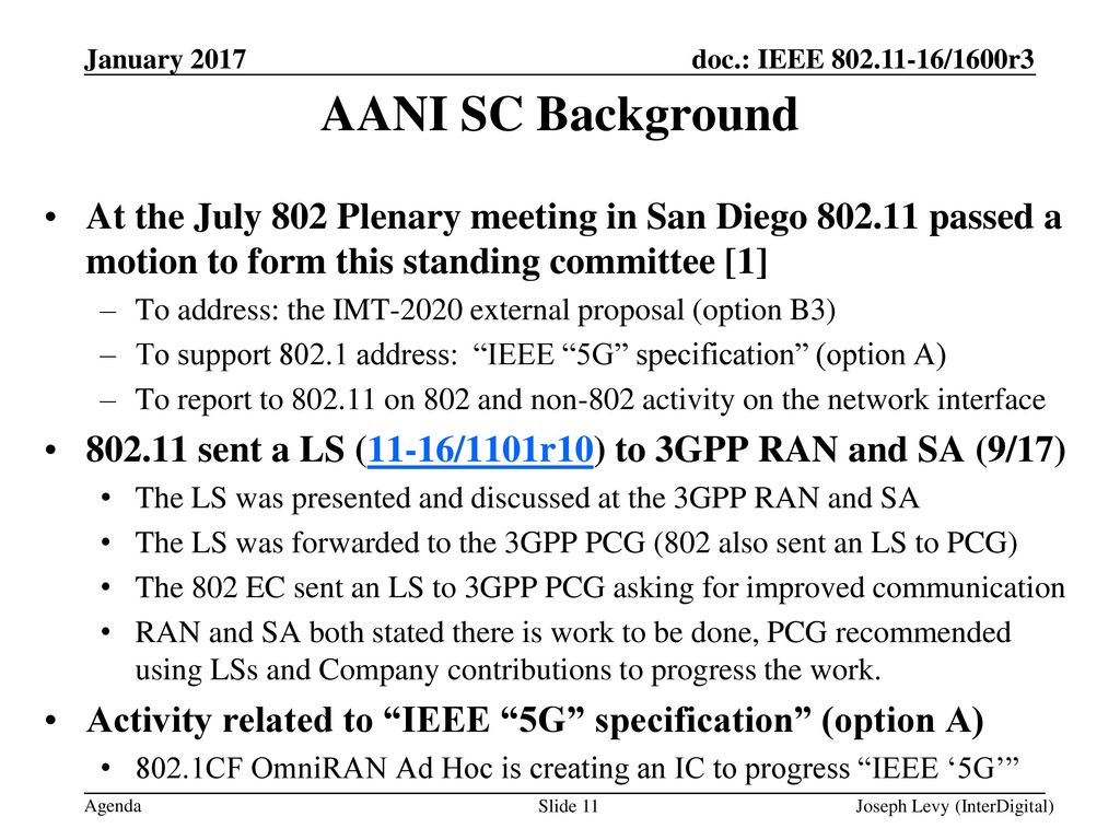 August, doc.: IEEE /1093r2. AANI SC Background.