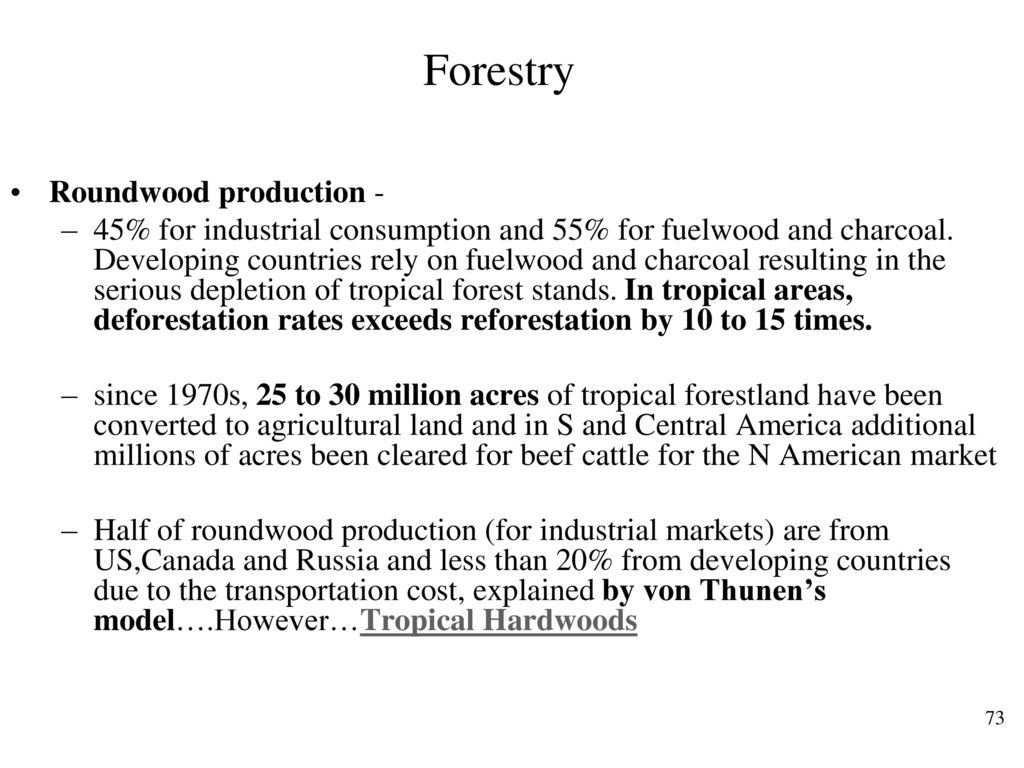 Forestry Roundwood production -