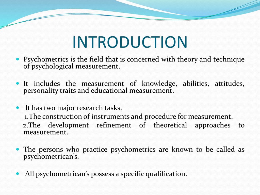 PSYCHOMETRIC TESTS. - ppt download