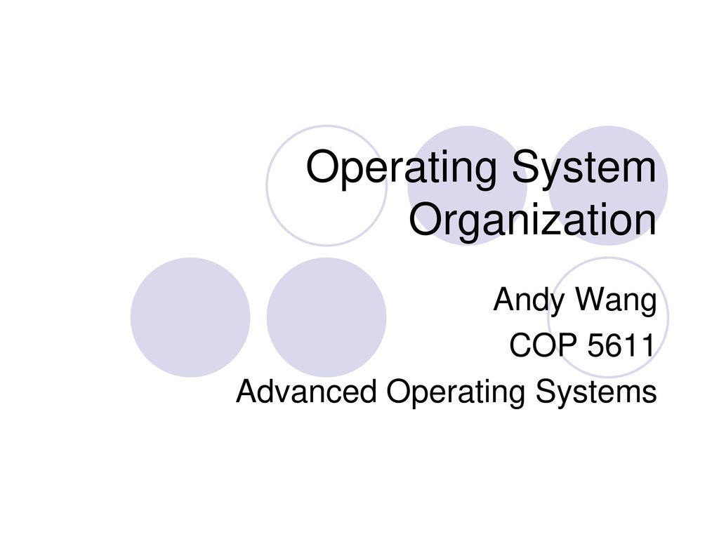 Operating System Organization - ppt download