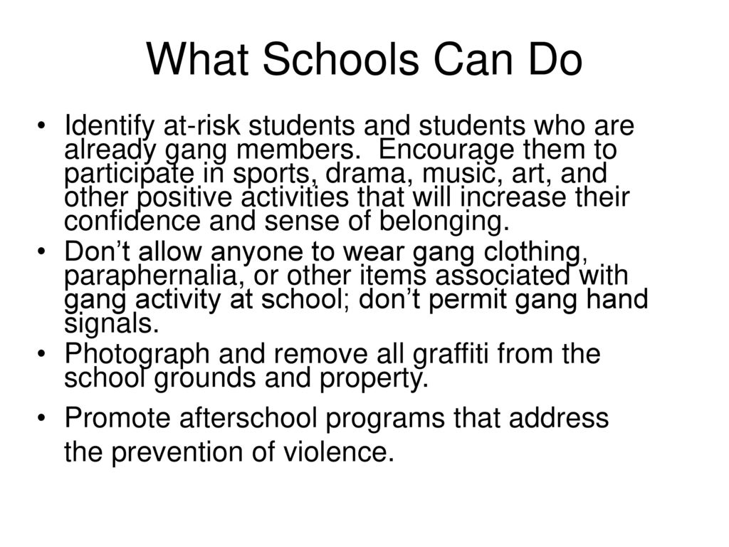 What Schools Can Do