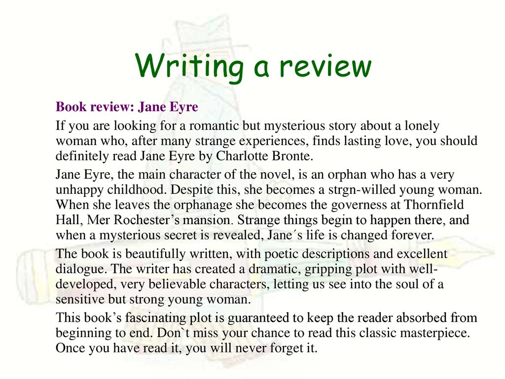 How to write a review Subject: Teacher: Students: Language I - ppt download