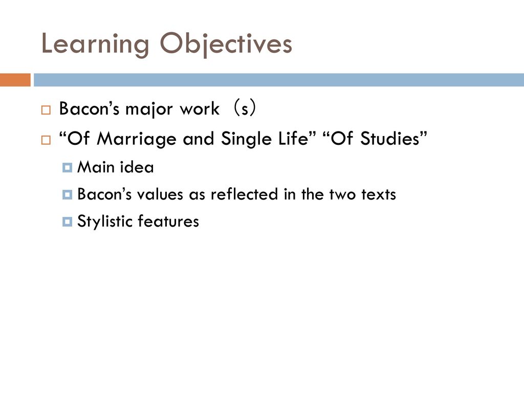 Of Marriage and Single Life by Francis Bacon