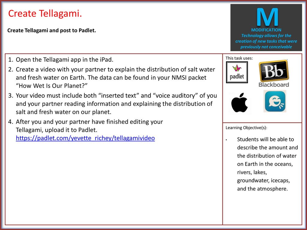M Create Tellagami. Open the Tellagami app in the iPad.
