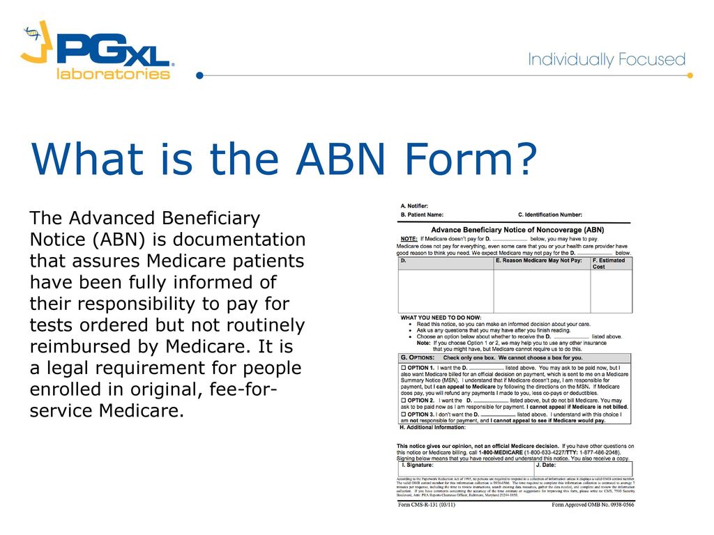 Leading with Compliance: The Advanced Beneficiary Notice (ABN) Form - ppt  download