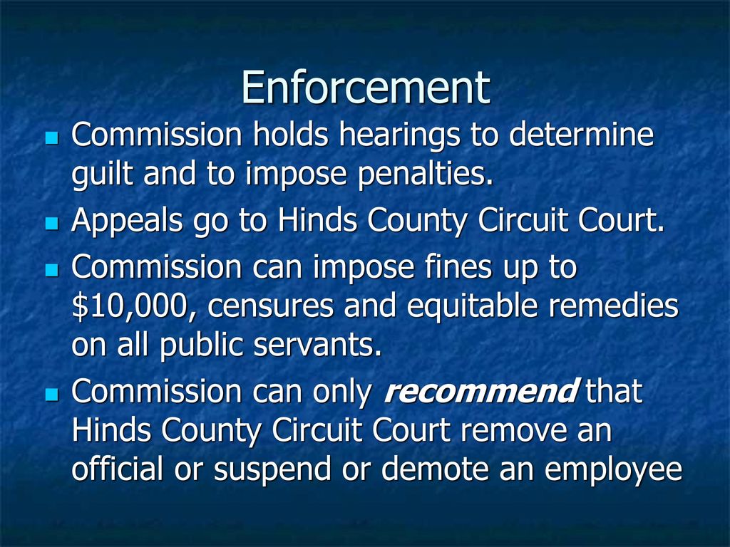 MISSISSIPPI ETHICS COMMISSION ppt download