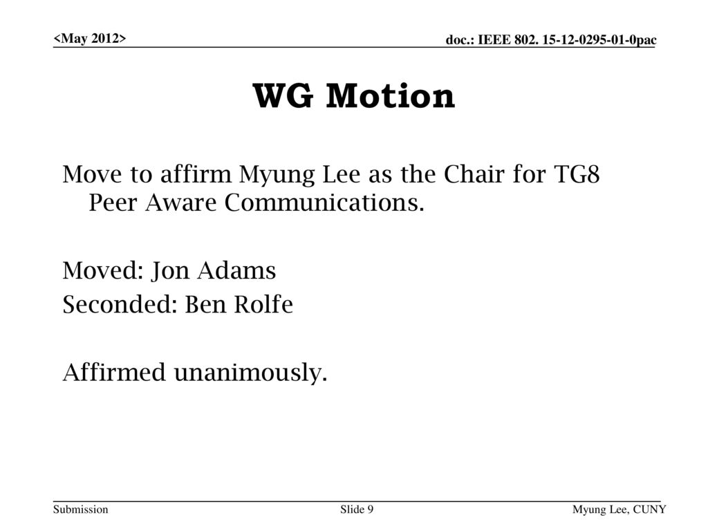 <May 2012> WG Motion.
