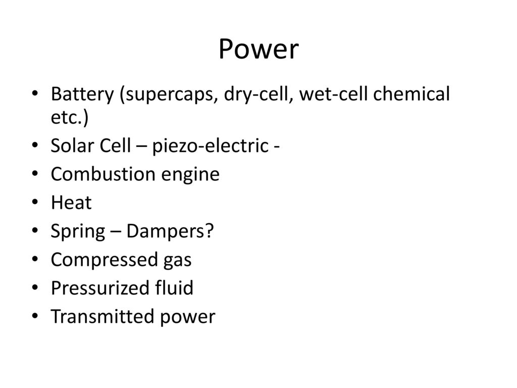 Power Battery (supercaps, dry-cell, wet-cell chemical etc.)