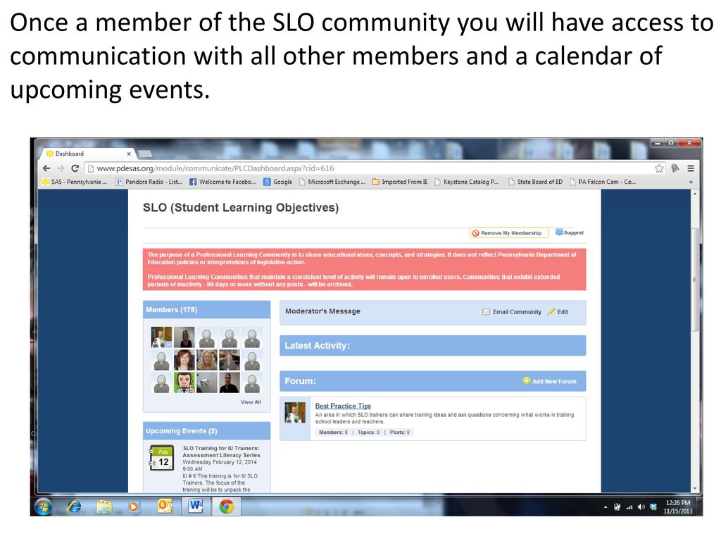 SLO Design Build Review: Using PDE s Online Tools to Implement the