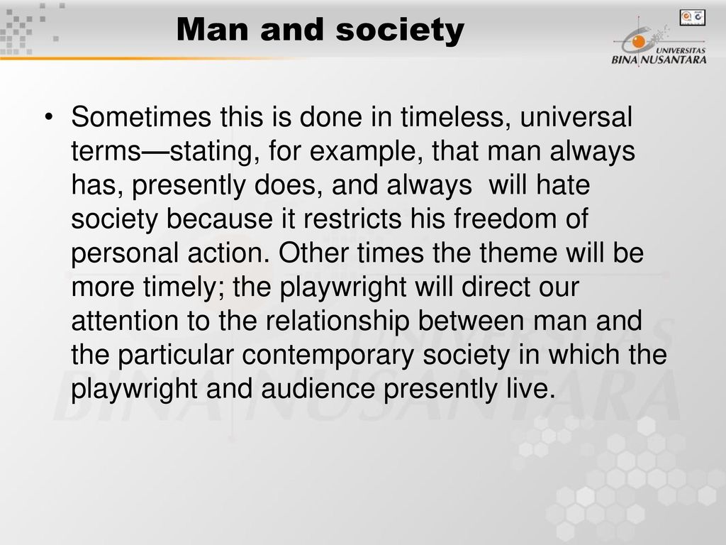 man and society relationship
