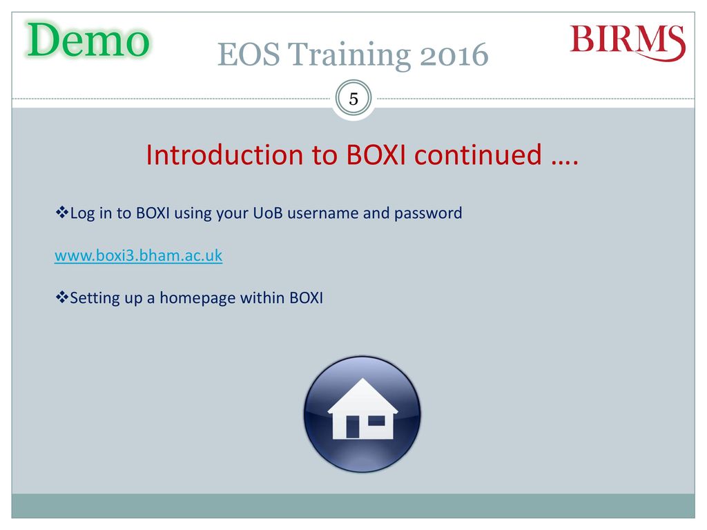 Introduction to BOXI continued ….