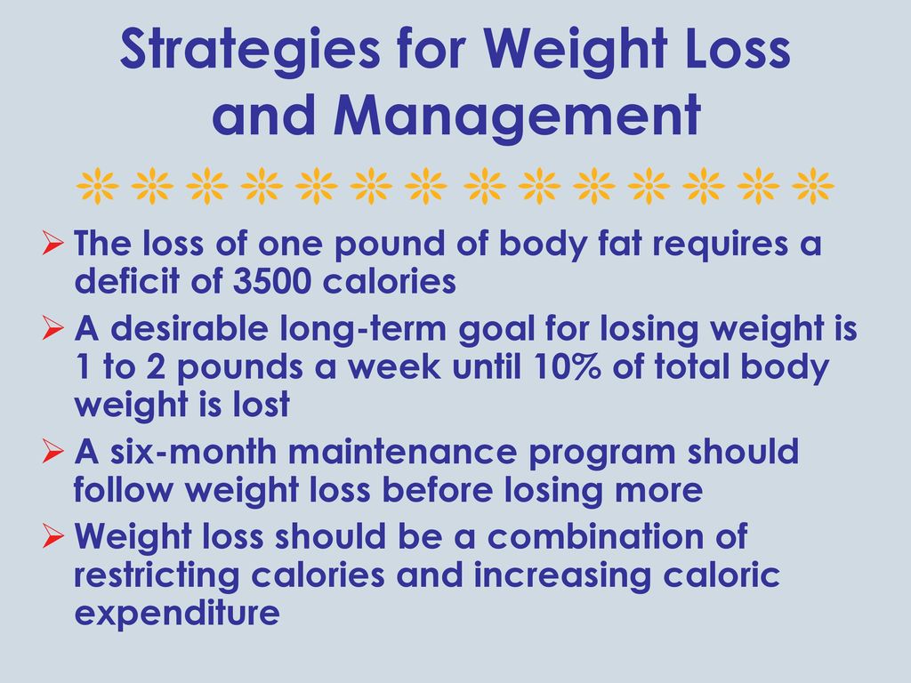 Chapter 8: Achieving a Healthy Weight - ppt download