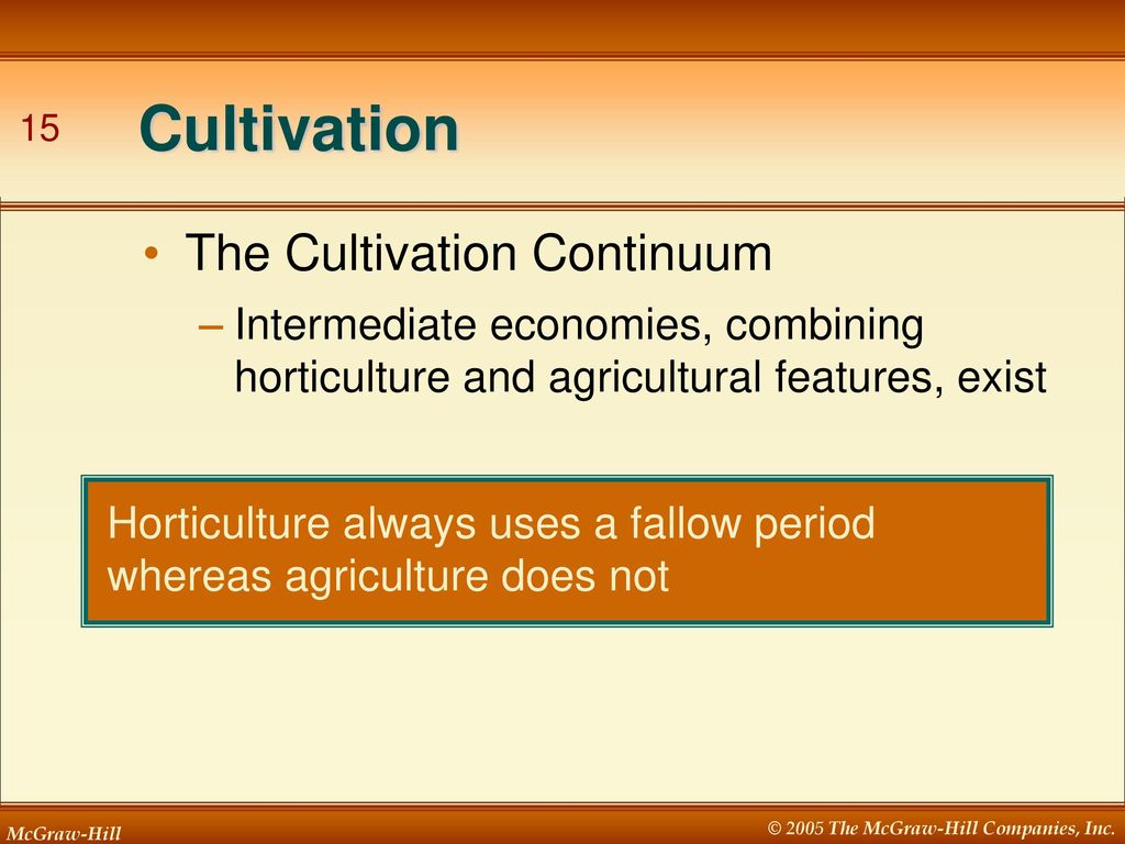 Cultivation The Cultivation Continuum