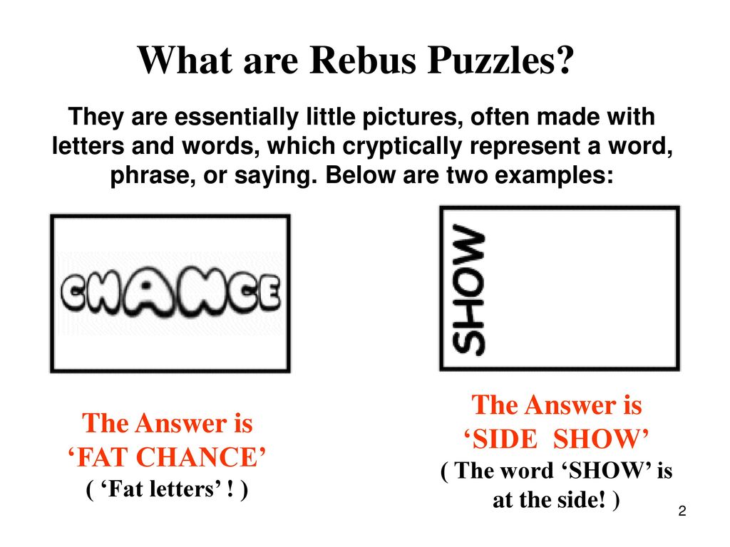 15 Rebus Puzzles. - ppt download