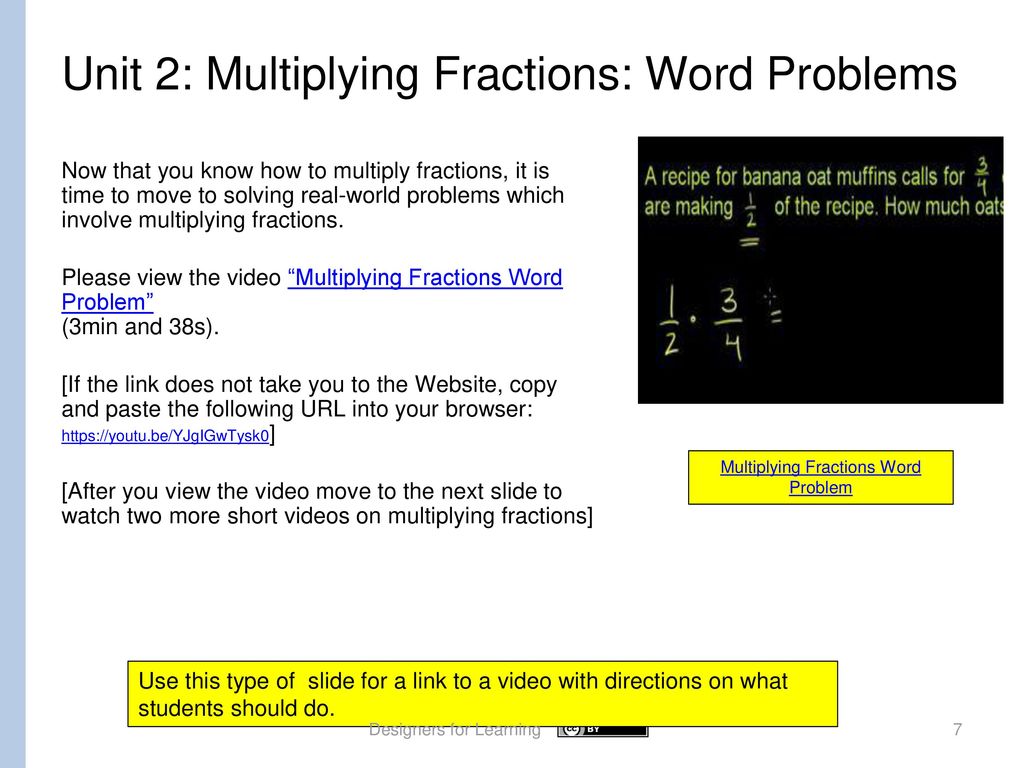 Multiplication Fraction Word Problems Worksheet