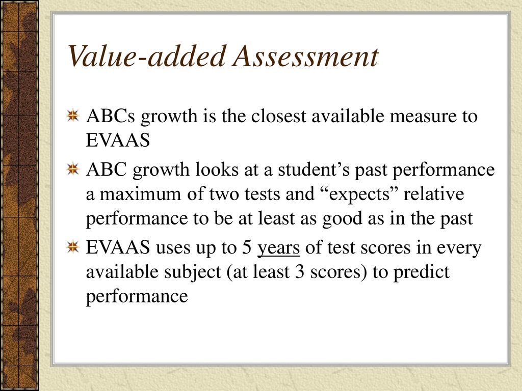 SAS EVAAS A Way of Measuring Schooling Influence ppt download