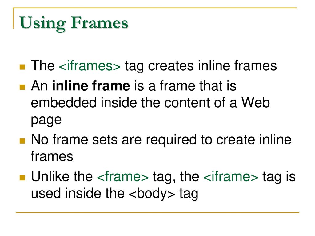 Frames 8th March. - ppt download