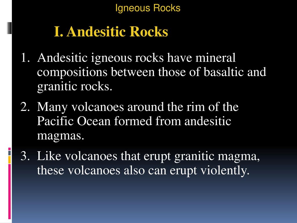 Table Of Contents Chapter 3 Rocks Section 2 Igneous Rocks Ppt Download