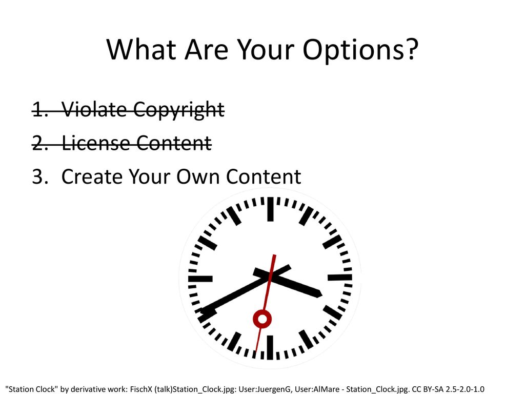 What Are Your Options Violate Copyright License Content