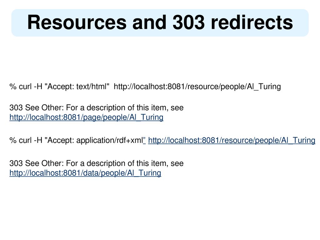 Resources and 303 redirects
