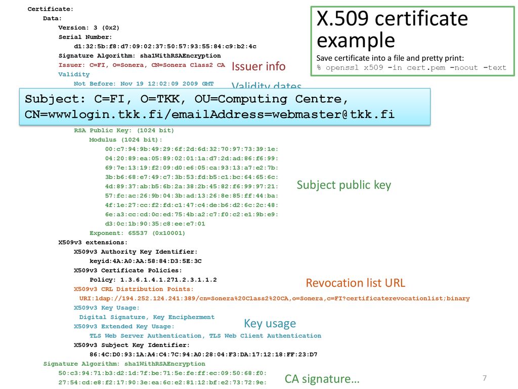Certificates and network security - ppt download