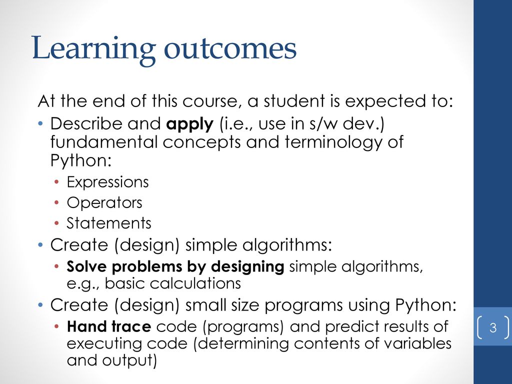 Topic: Python’s building blocks -> Statements - ppt download