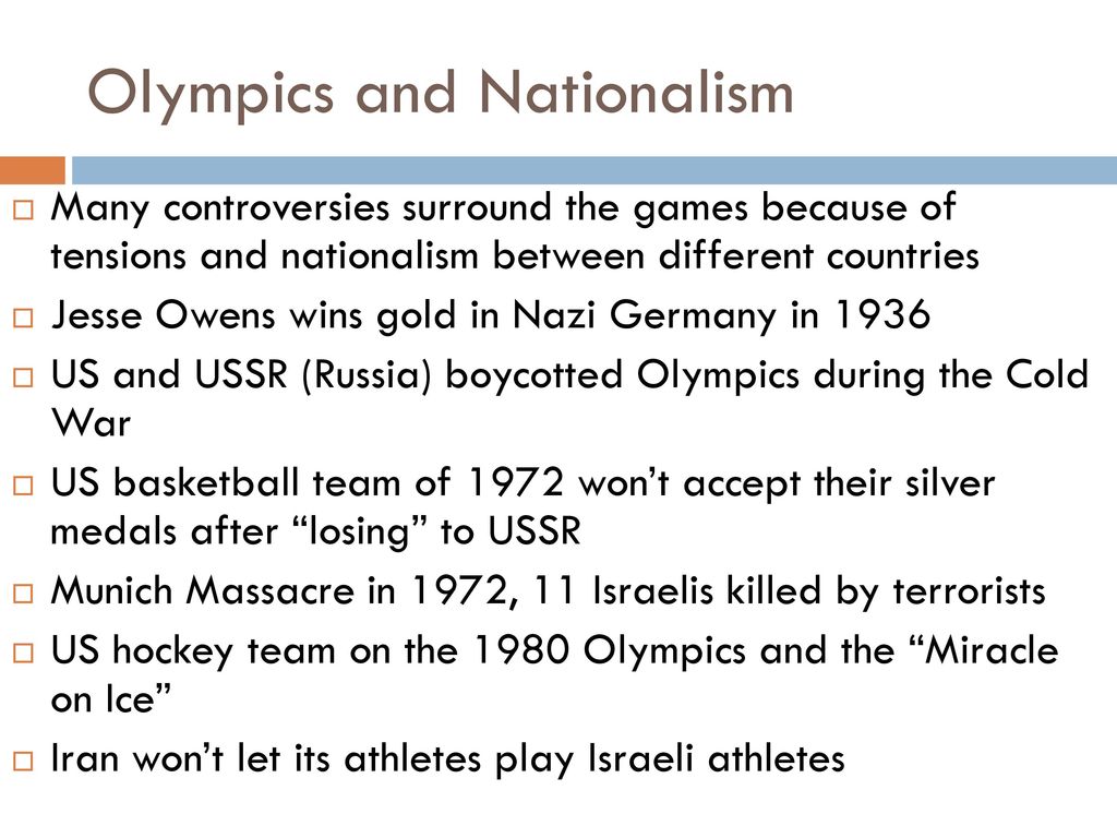 Olympics and Nationalism