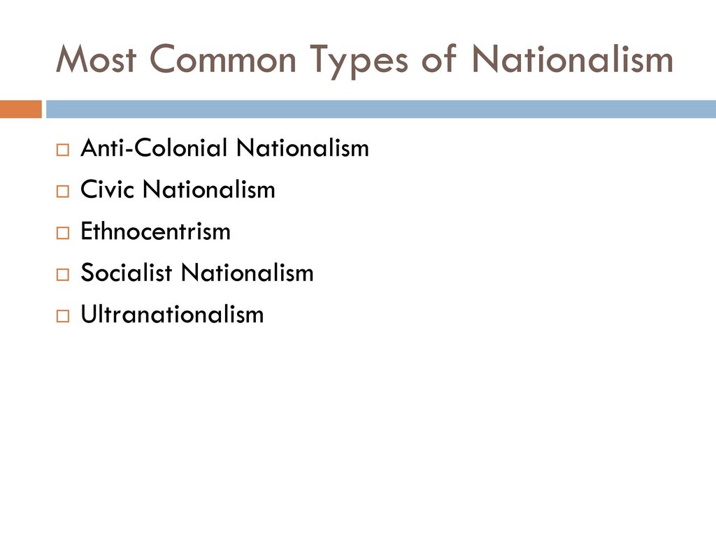 Most Common Types of Nationalism