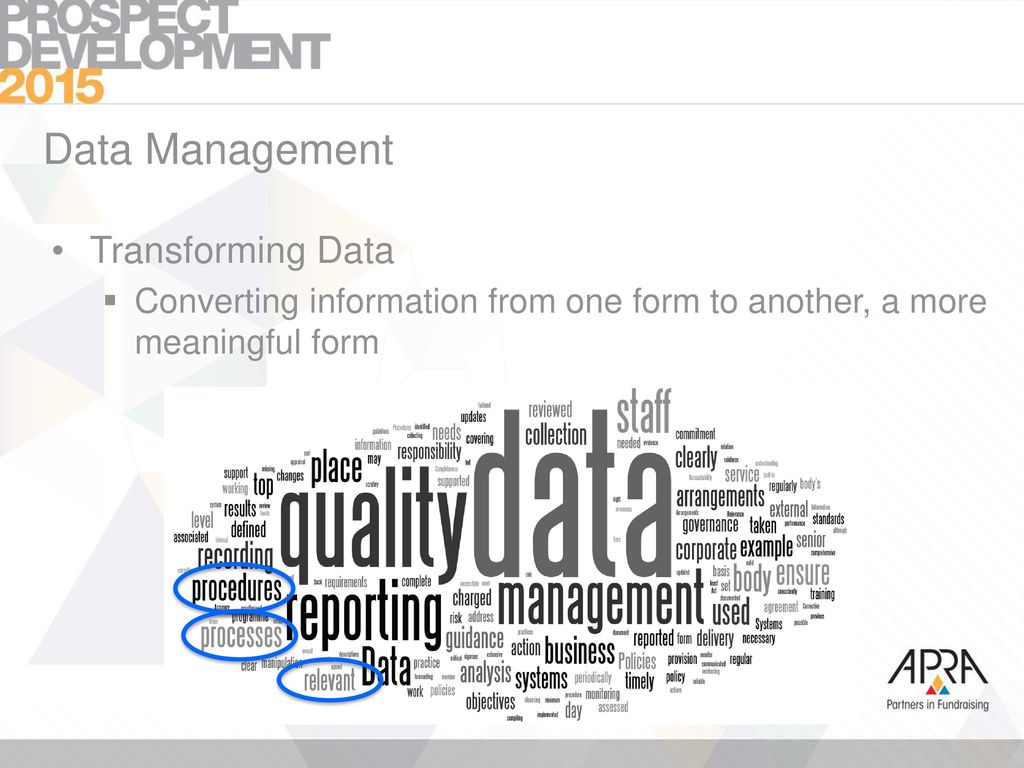 Data Management Transforming Data