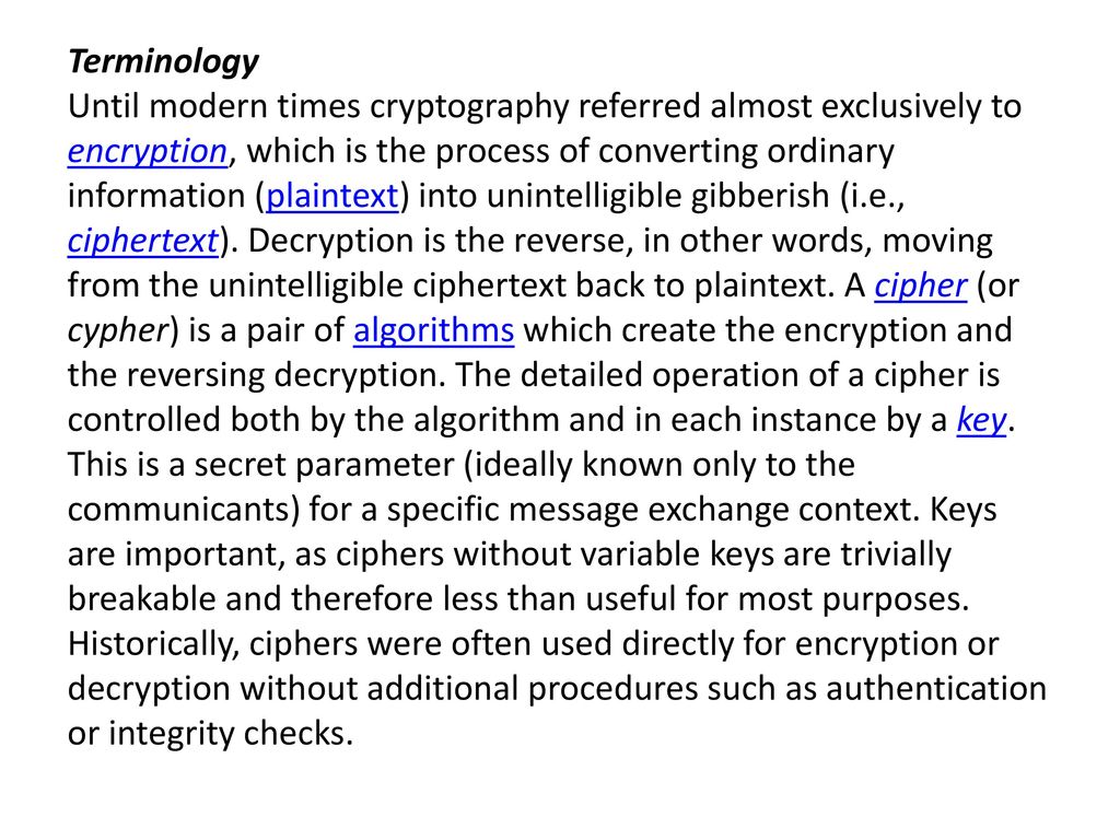 Lecture 2.3. ENCRYPTION OF MESSAGES - ppt download