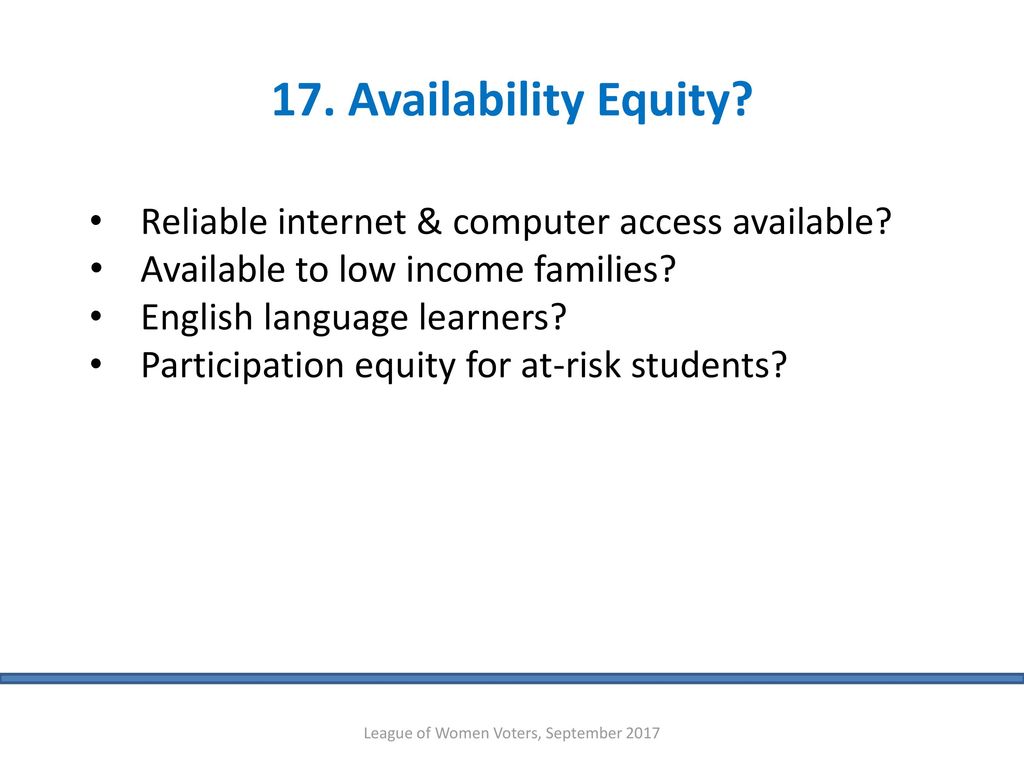 The League of Women Voters School Choice Task Force - ppt download