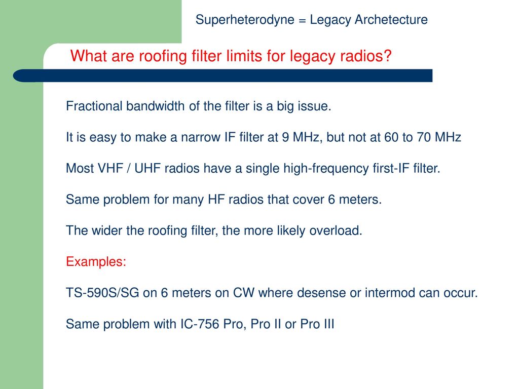 Transceiver Performance For The 6m Uhf Operator Ppt Download
