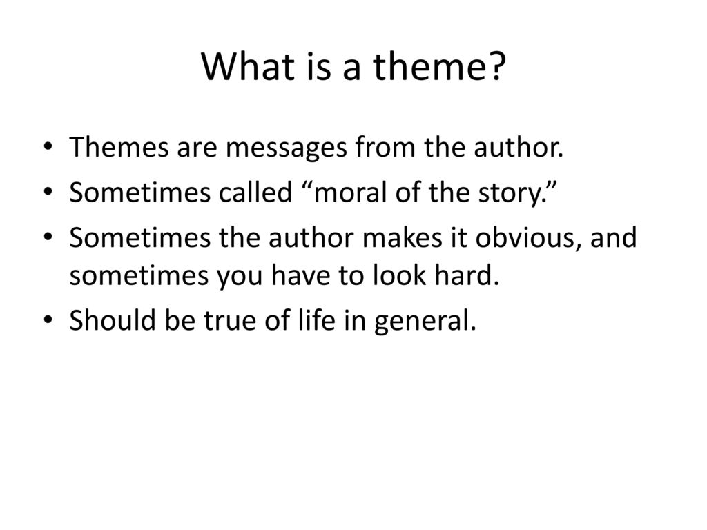 Recognizing Themes in Literature - ppt download