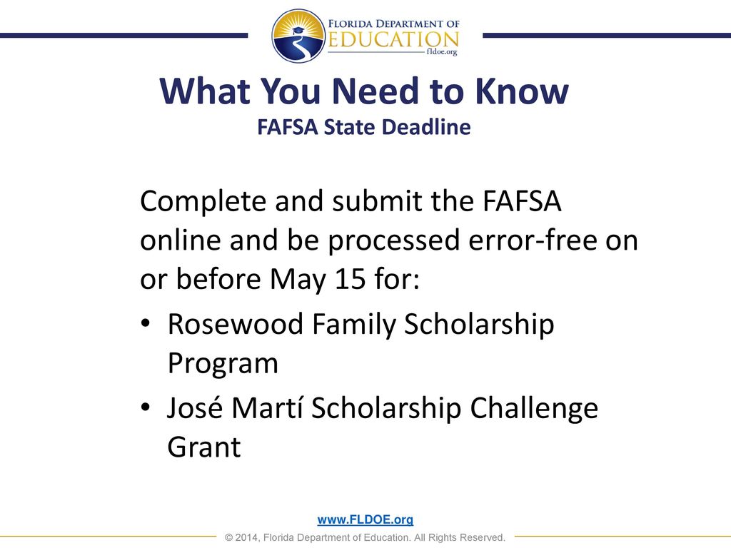 What You Need to Know FAFSA State Deadline