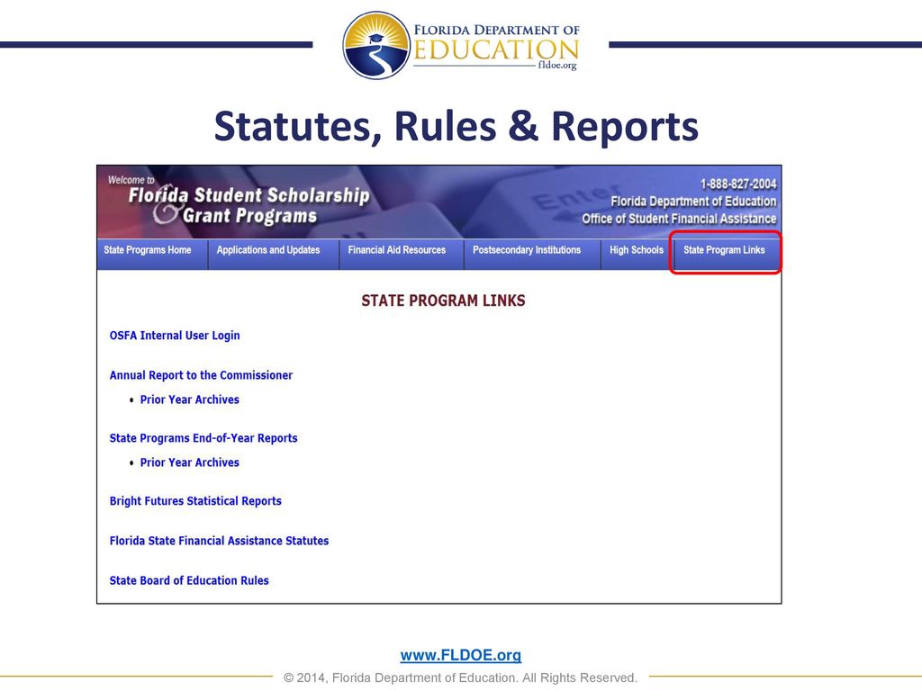 Statutes, Rules & Reports