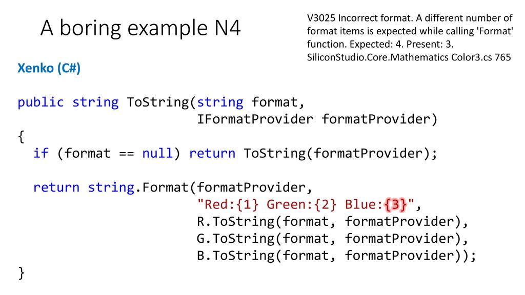 format as iformat provider