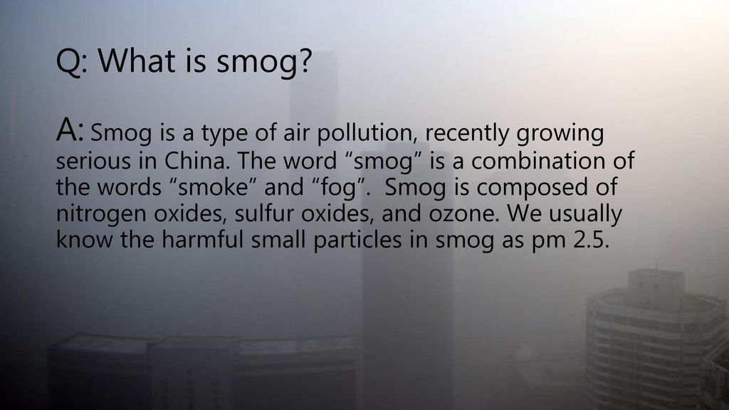 Image result for what do you mean by smog