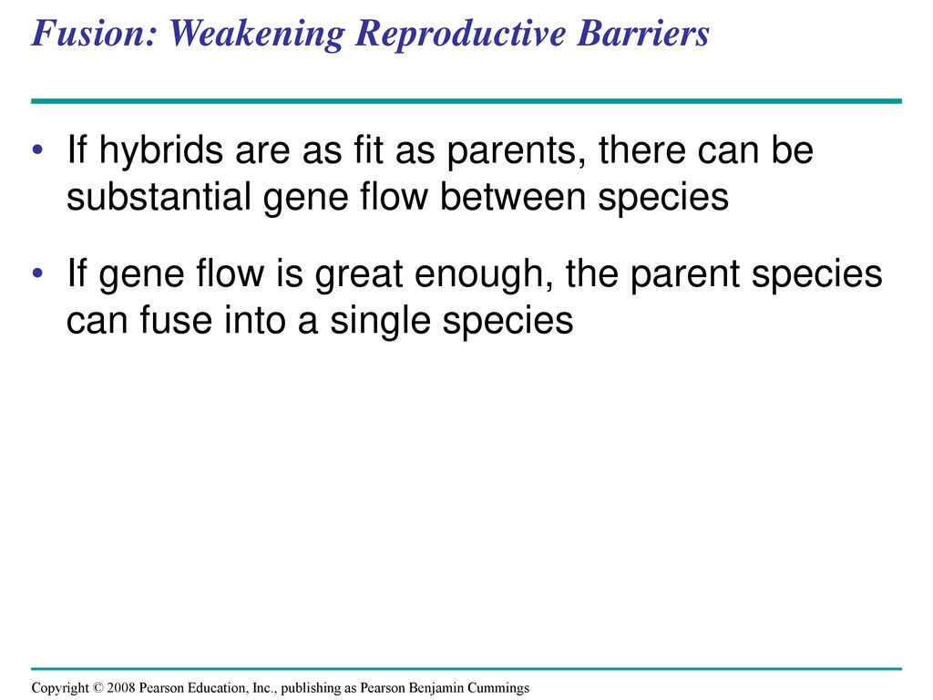 Fusion: Weakening Reproductive Barriers