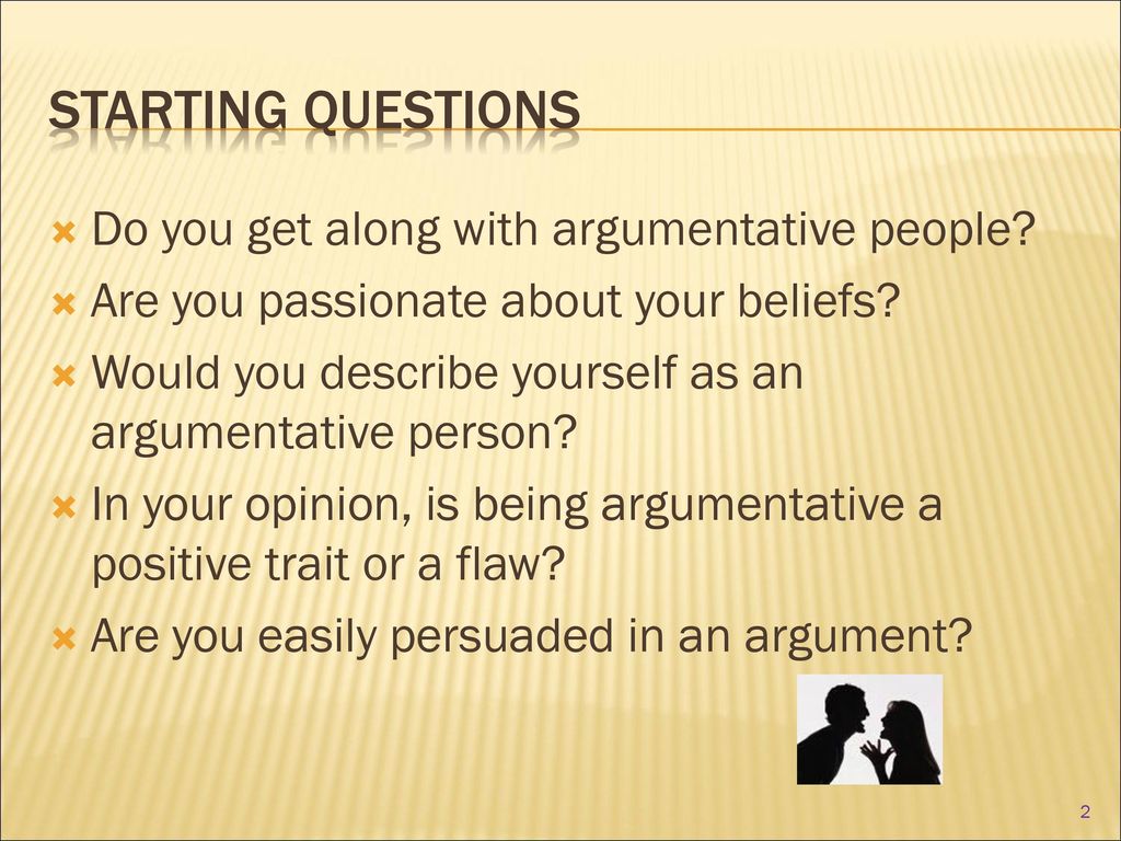 the argumentative personality