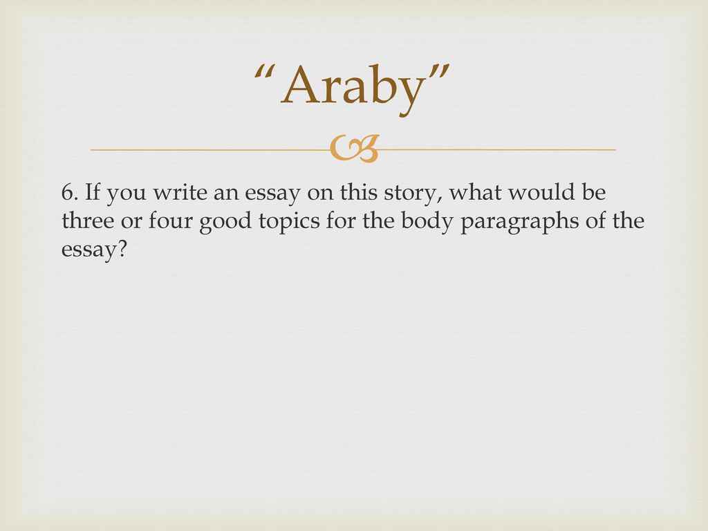 araby essay
