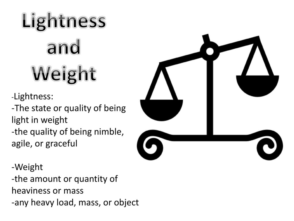 lightness and weight book