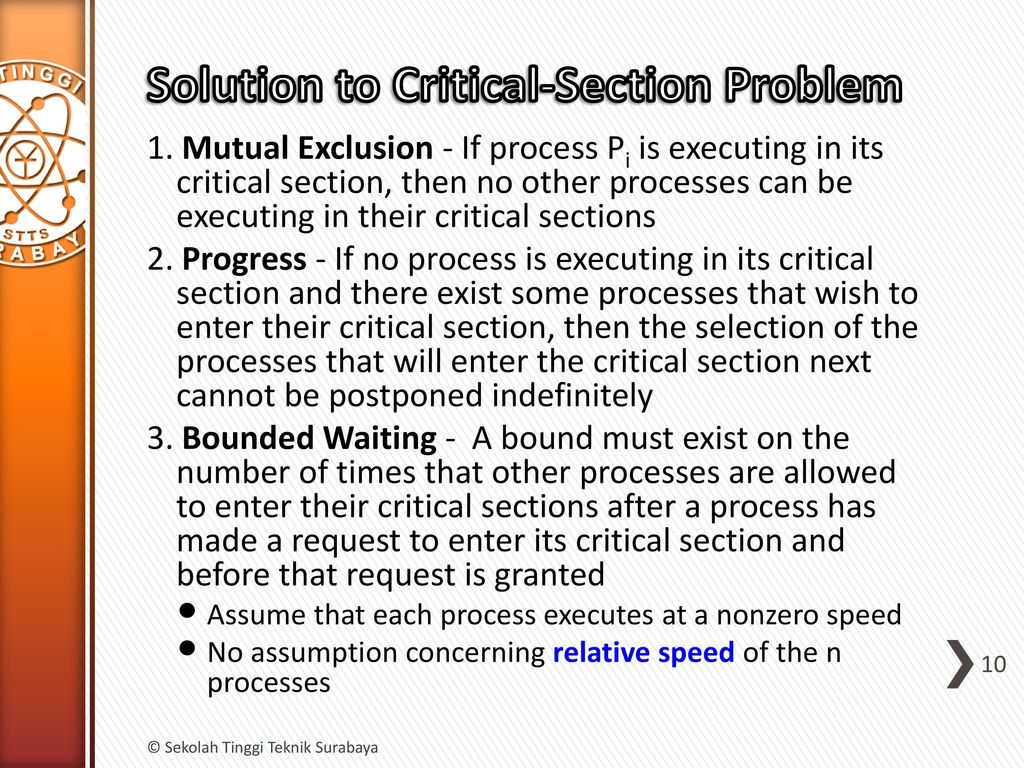 Solution to Critical-Section Problem