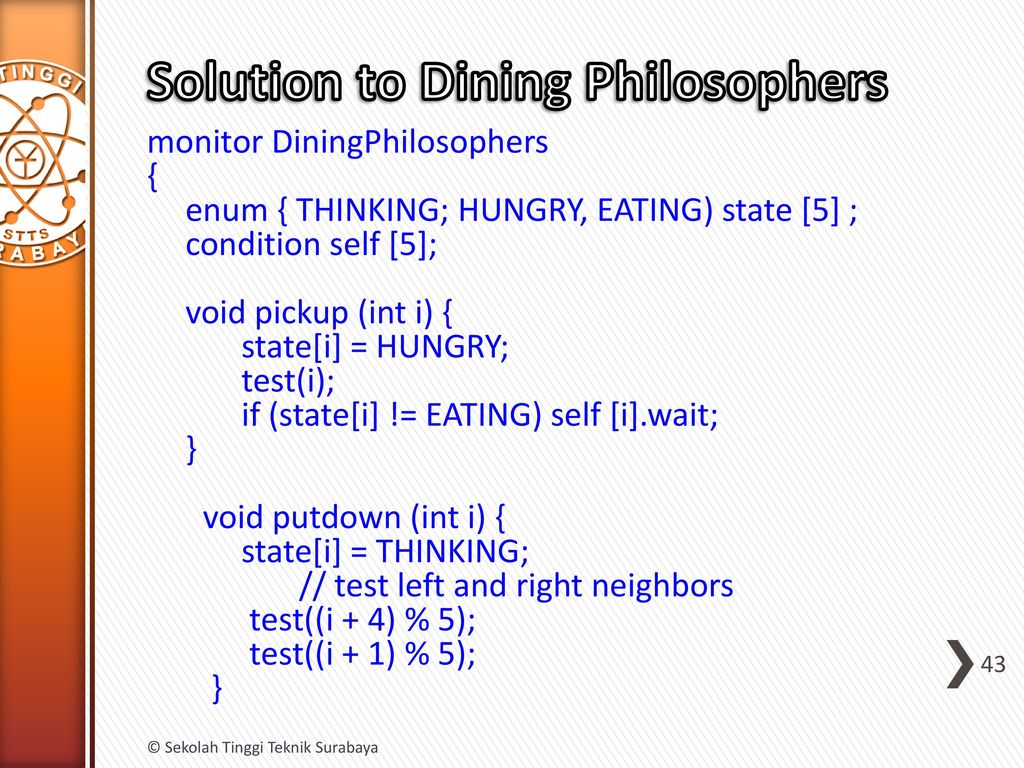 Solution to Dining Philosophers