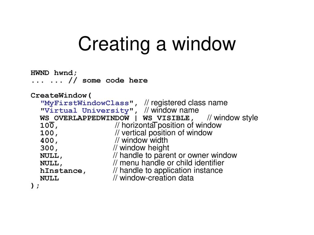 Windows Programming Lecture Ppt Download