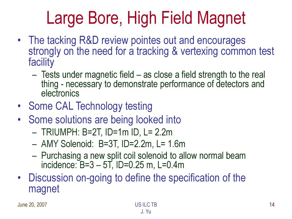 Large Bore, High Field Magnet