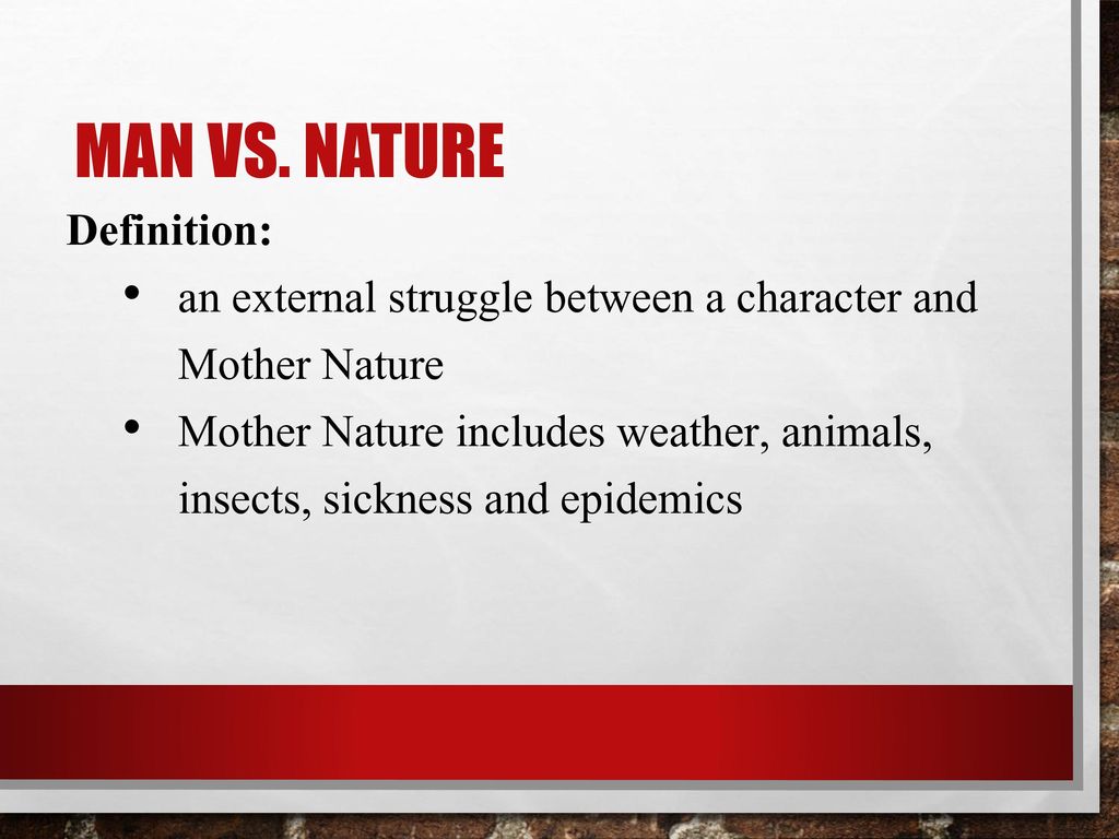 what is the definition of man vs nature