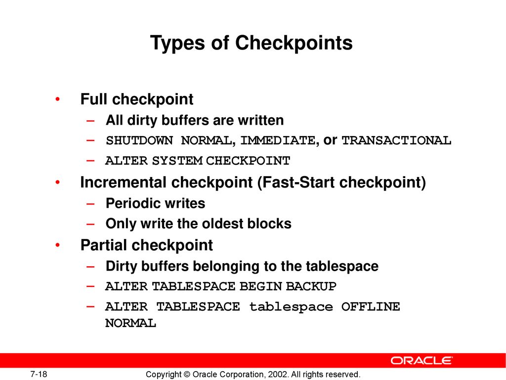 Instance and media recovery structures ppt download