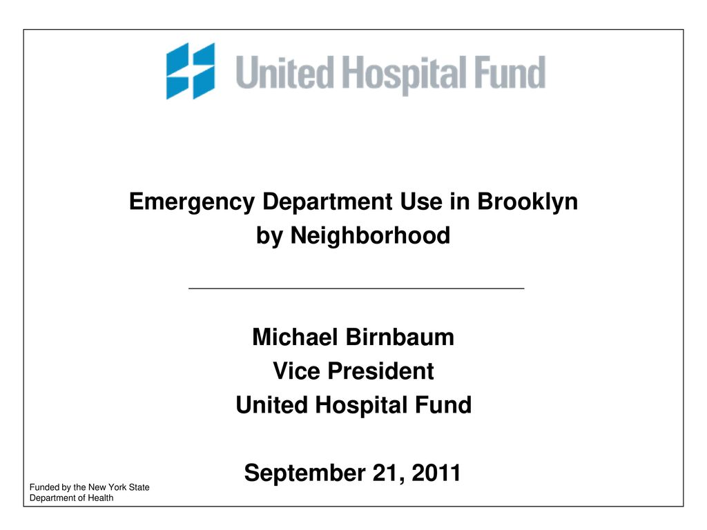 Emergency Department Use In Brooklyn By Neighborhood Ppt